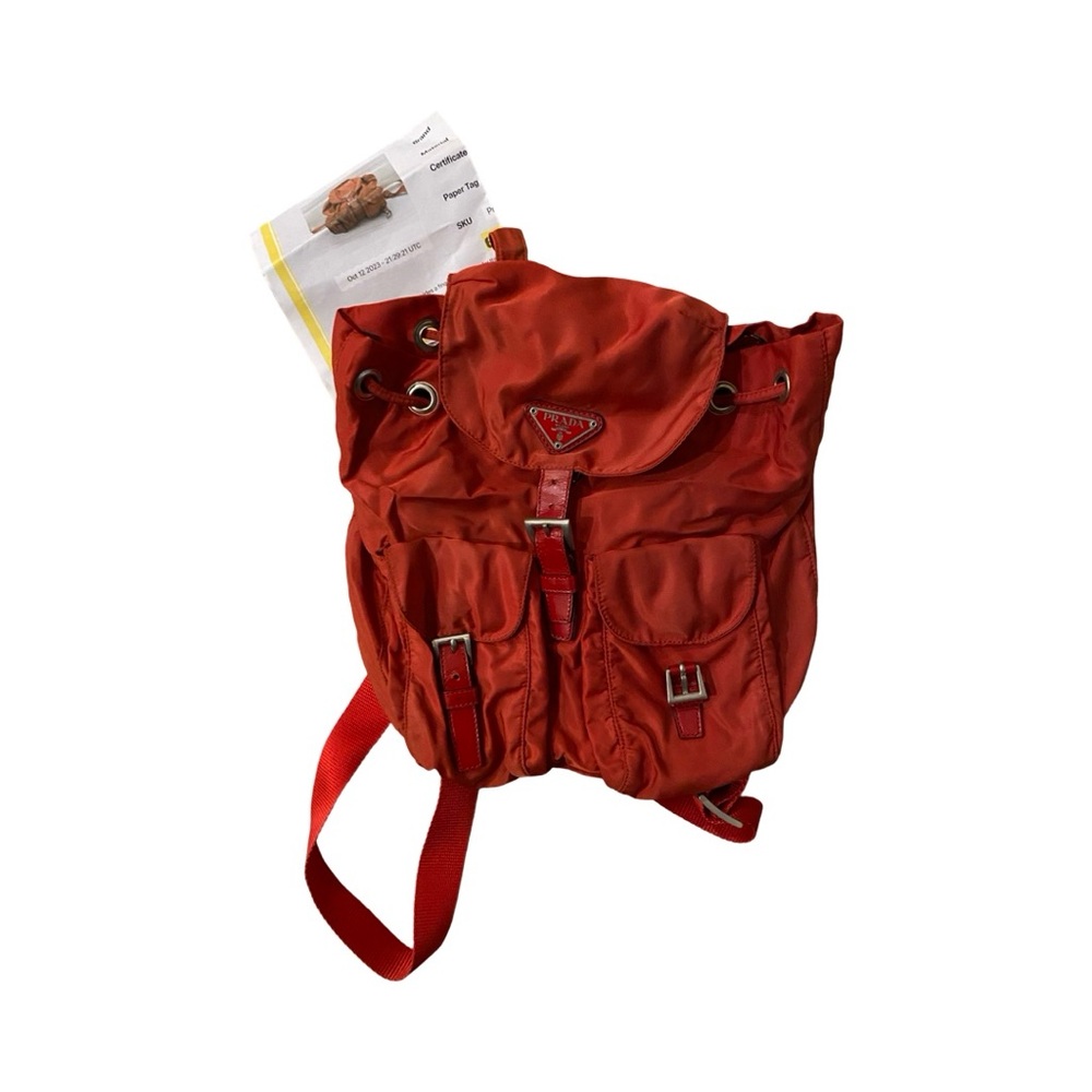 Prada Red Nylon Backpack - image 2
